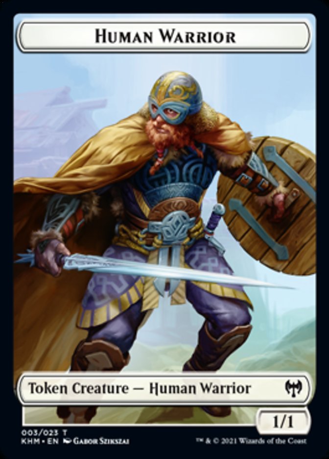 Human Warrior Token [Kaldheim Tokens] | Chromatic Games