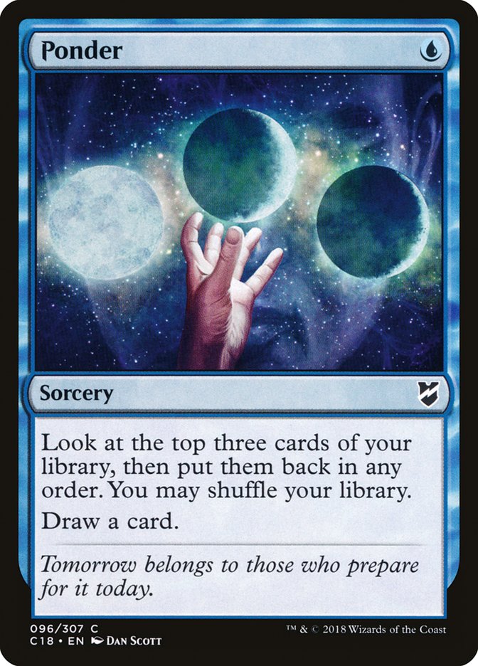 Ponder [Commander 2018] | Chromatic Games