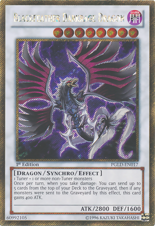 Blackfeather Darkrage Dragon [PGLD-EN017] Gold Secret Rare | Chromatic Games