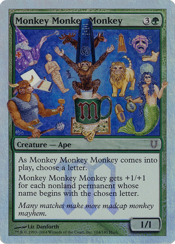 Monkey Monkey Monkey (Alternate Foil) [Unhinged] | Chromatic Games