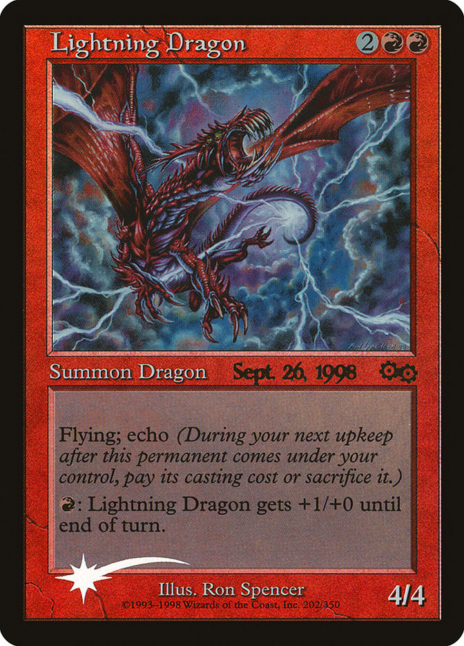 Lightning Dragon [Urza's Saga Promos] | Chromatic Games
