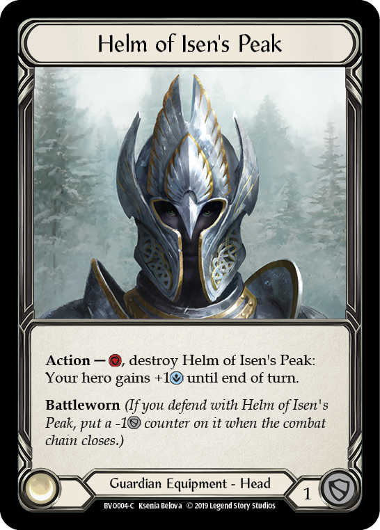 Helm of Isen's Peak [BVO004-C] (Bravo Hero Deck)  1st Edition Normal | Chromatic Games