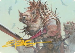 Gnoll Art Card (Gold-Stamped Signature) [Dungeons & Dragons: Adventures in the Forgotten Realms Art Series] | Chromatic Games