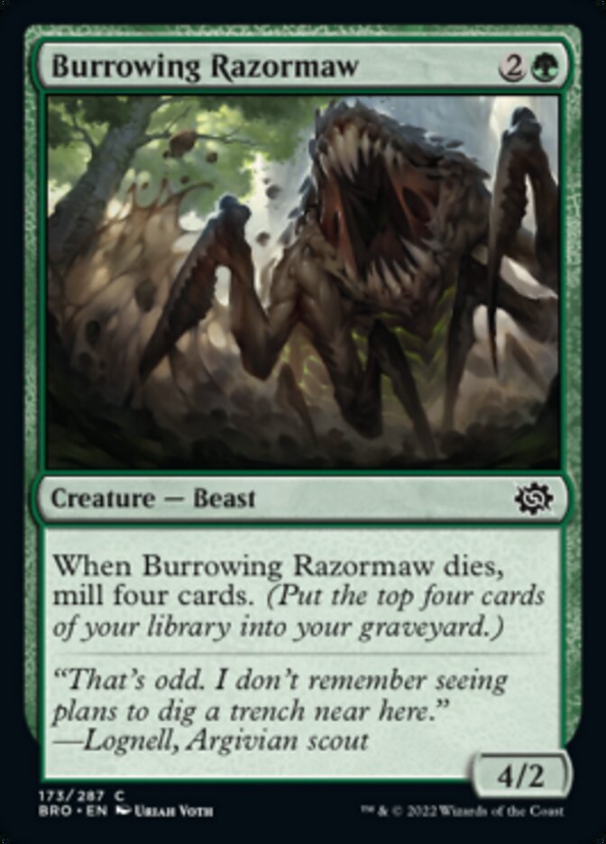 Burrowing Razormaw [The Brothers' War] | Chromatic Games