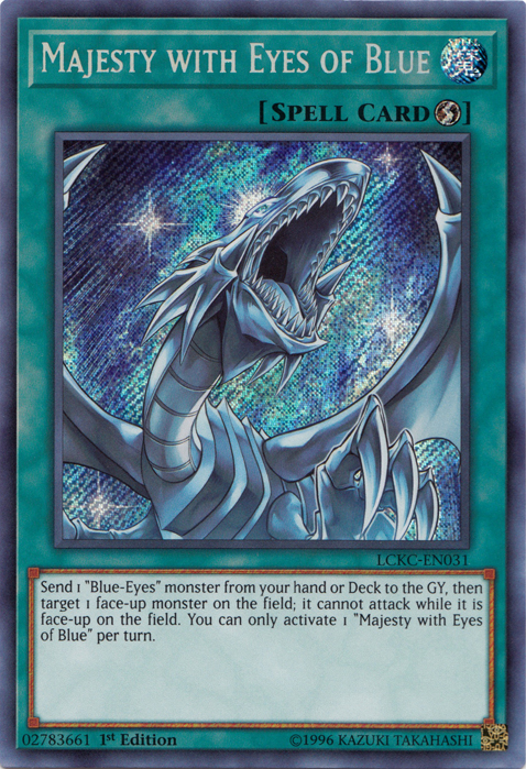 Majesty with Eyes of Blue [LCKC-EN031] Secret Rare | Chromatic Games