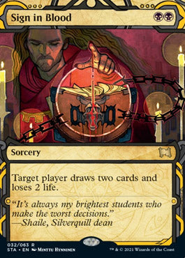 Sign in Blood (Foil Etched) [Strixhaven: School of Mages Mystical Archive] | Chromatic Games