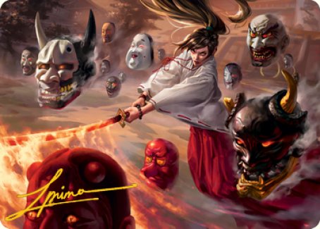Unquenchable Fury Art Card (Gold-Stamped Signature) [Kamigawa: Neon Dynasty Art Series] | Chromatic Games