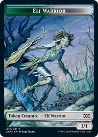 Elf Warrior // Germ Double-Sided Token [Double Masters Tokens] | Chromatic Games