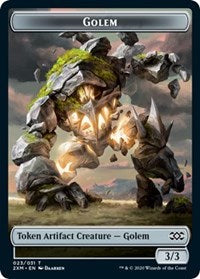 Golem // Thopter (008) Double-Sided Token [Double Masters Tokens] | Chromatic Games