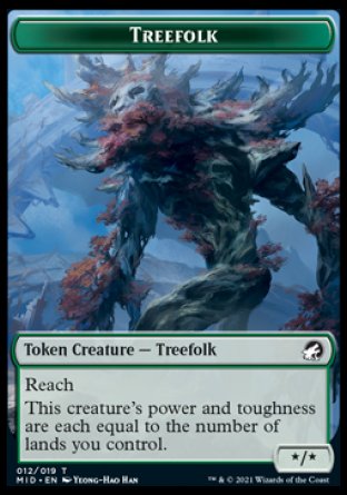 Treefolk Token [Innistrad: Midnight Hunt Tokens] | Chromatic Games