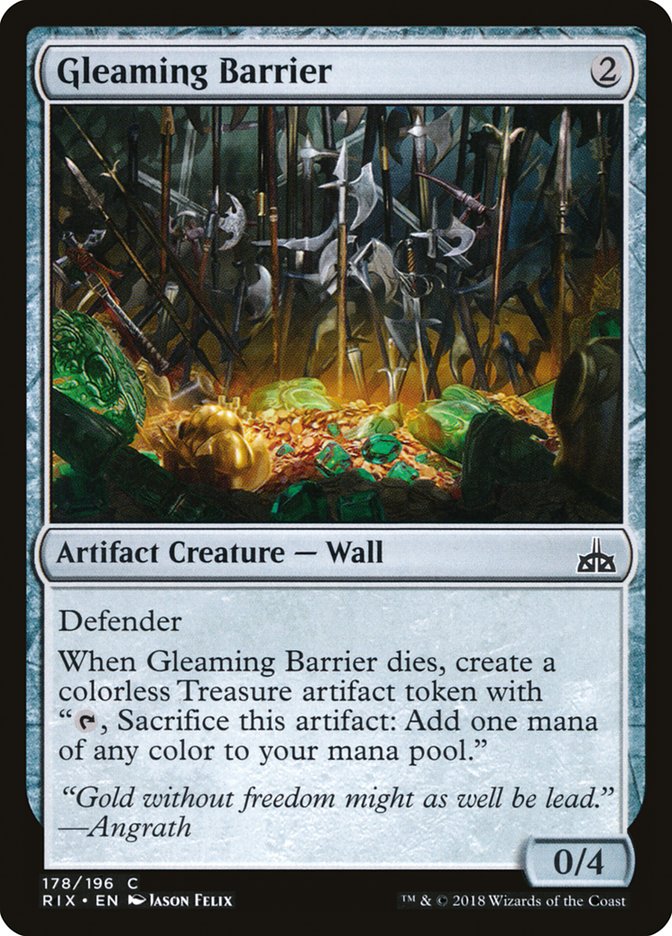 Gleaming Barrier [Rivals of Ixalan] | Chromatic Games