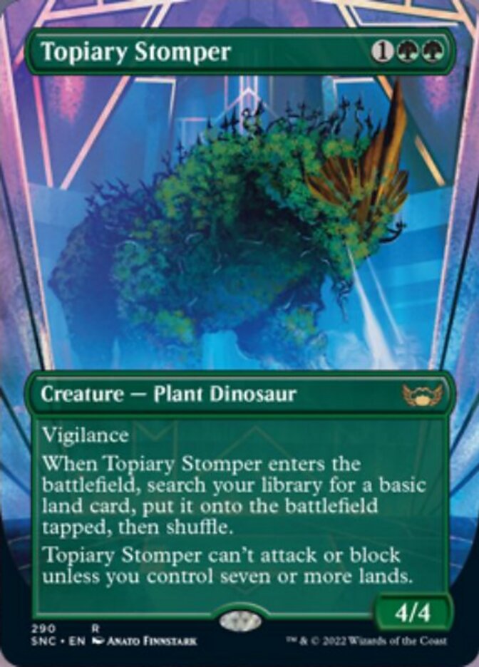 Topiary Stomper (Borderless Alternate Art) [Streets of New Capenna] | Chromatic Games