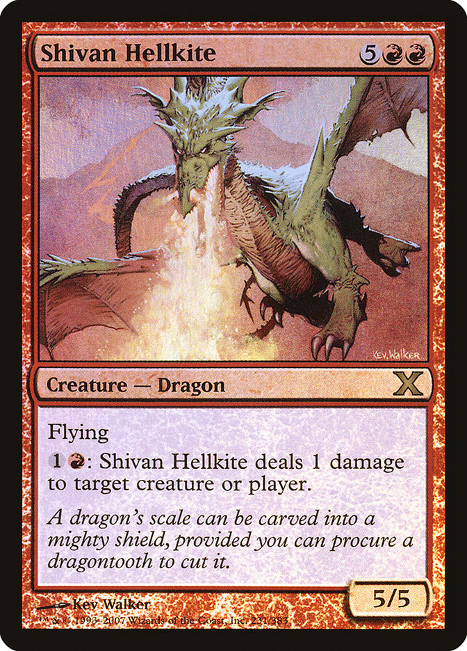 Shivan Hellkite (Premium Foil) [Tenth Edition] | Chromatic Games