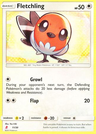 Fletchling (11/30) [Sun & Moon: Trainer Kit - Lycanroc] | Chromatic Games