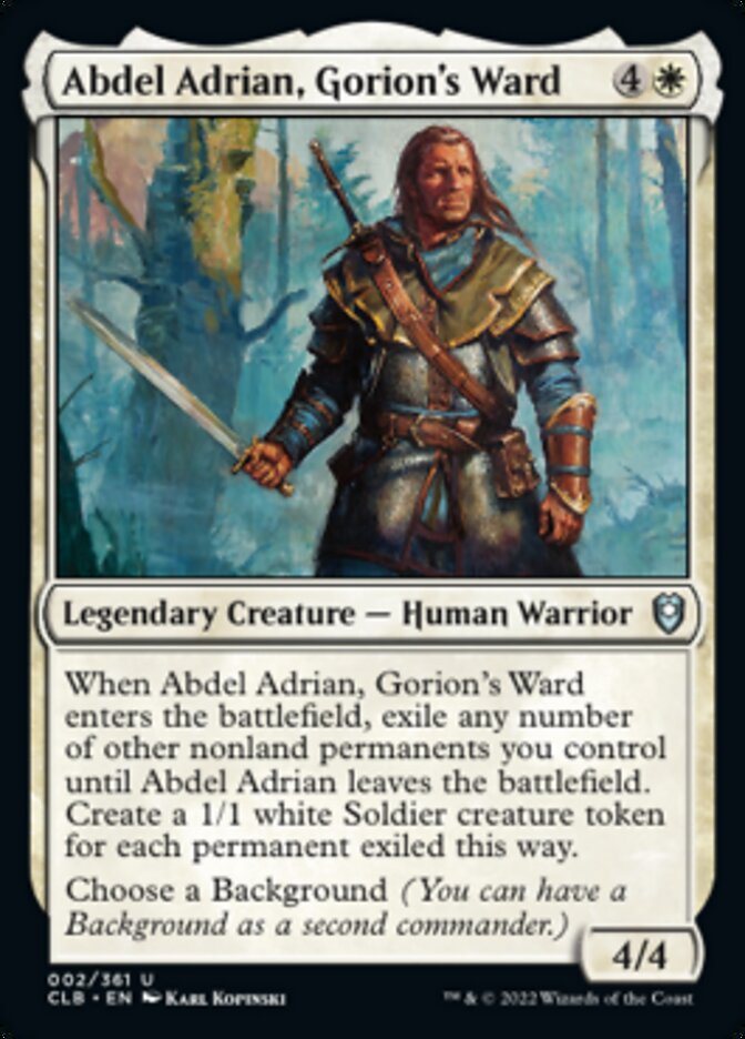 Abdel Adrian, Gorion's Ward [Commander Legends: Battle for Baldur's Gate] | Chromatic Games