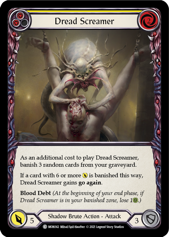 Dread Screamer (Yellow) [MON142] (Monarch)  1st Edition Normal | Chromatic Games