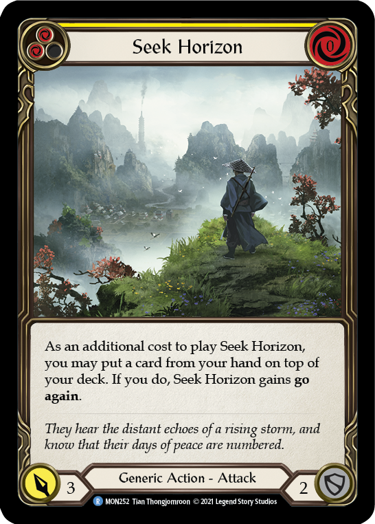 Seek Horizon (Yellow) [MON252-RF] (Monarch)  1st Edition Rainbow Foil | Chromatic Games