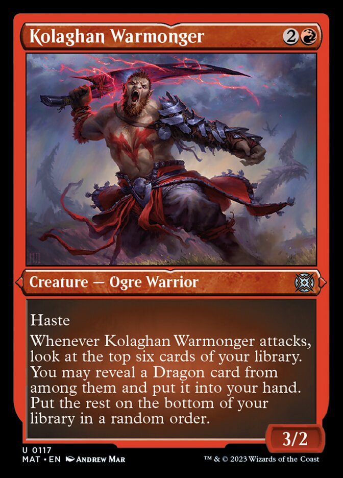 Kolaghan Warmonger (Foil Etched) [March of the Machine: The Aftermath] | Chromatic Games