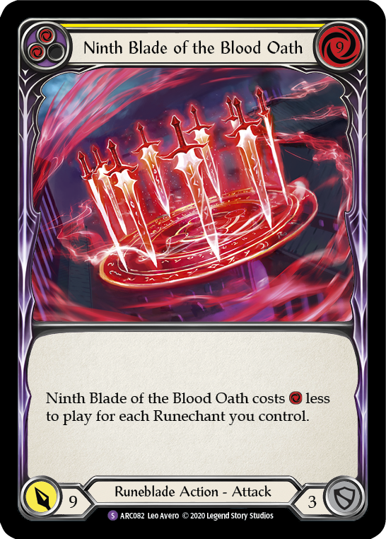 Ninth Blade of the Blood Oath [U-ARC082] (Arcane Rising Unlimited)  Unlimited Rainbow Foil | Chromatic Games