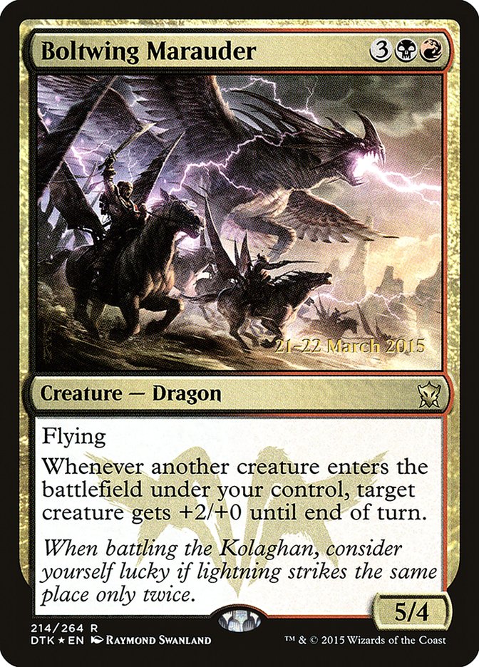 Boltwing Marauder [Dragons of Tarkir Prerelease Promos] | Chromatic Games