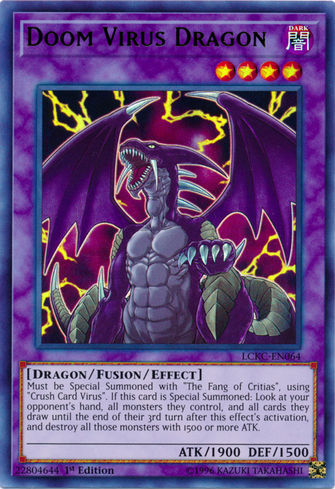 Doom Virus Dragon [LCKC-EN064] Ultra Rare | Chromatic Games