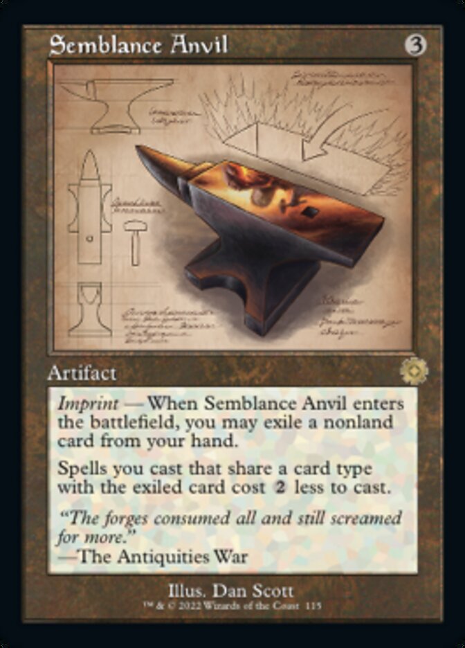 Semblance Anvil (Retro Schematic) [The Brothers' War Retro Artifacts] | Chromatic Games