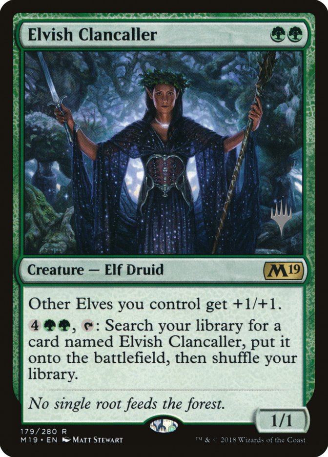 Elvish Clancaller (Promo Pack) [Core Set 2019 Promos] | Chromatic Games