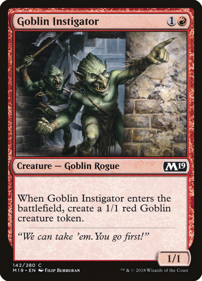 Goblin Instigator [Core Set 2019] | Chromatic Games