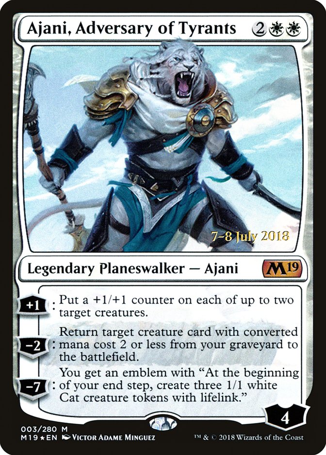 Ajani, Adversary of Tyrants [Core Set 2019 Prerelease Promos] | Chromatic Games