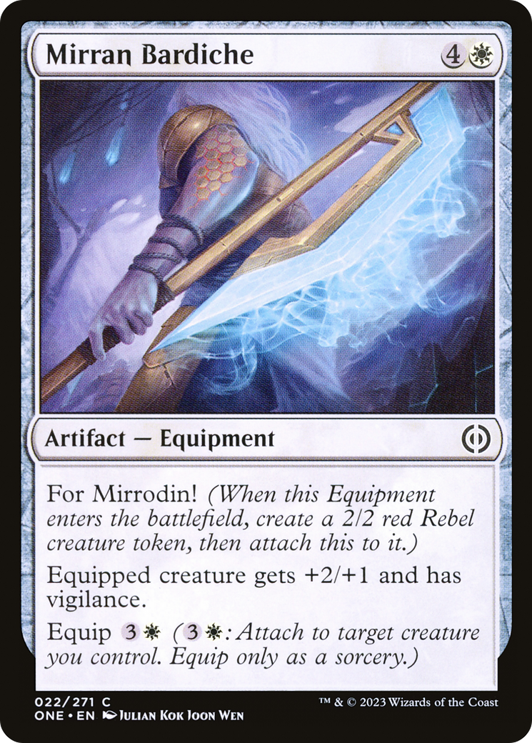 Mirran Bardiche [Phyrexia: All Will Be One] | Chromatic Games