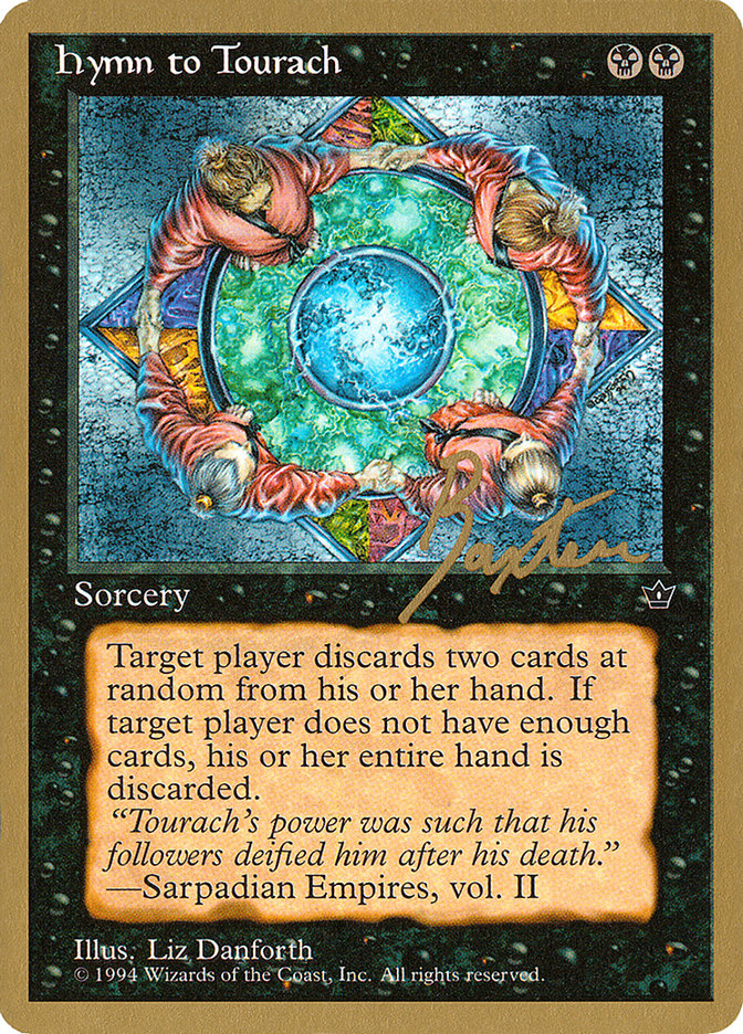 Hymn to Tourach (Circle) (George Baxter) [Pro Tour Collector Set] | Chromatic Games