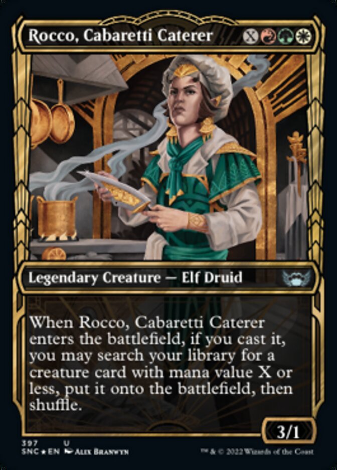 Rocco, Cabaretti Caterer (Showcase Golden Age Gilded Foil) [Streets of New Capenna] | Chromatic Games
