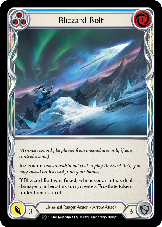 Blizzard Bolt (Blue) [U-ELE046] (Tales of Aria Unlimited)  Unlimited Rainbow Foil | Chromatic Games