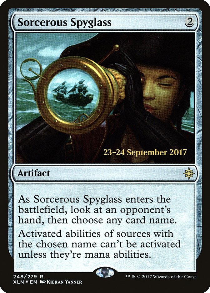 Sorcerous Spyglass [Ixalan Prerelease Promos] | Chromatic Games