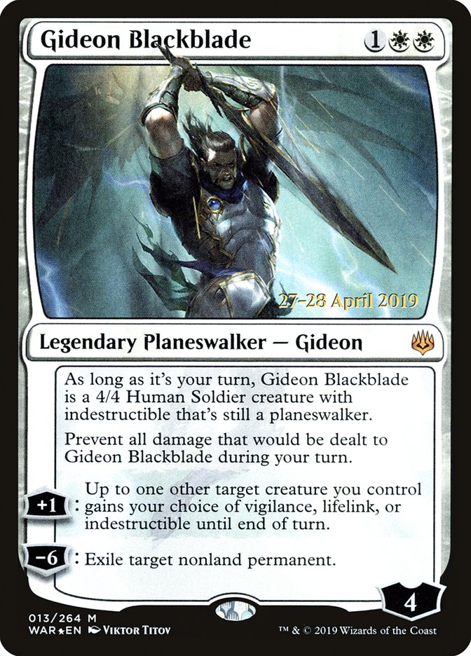 Gideon Blackblade [War of the Spark Prerelease Promos] | Chromatic Games