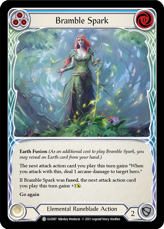 Bramble Spark (Blue) [ELE087] (Tales of Aria)  1st Edition Rainbow Foil | Chromatic Games