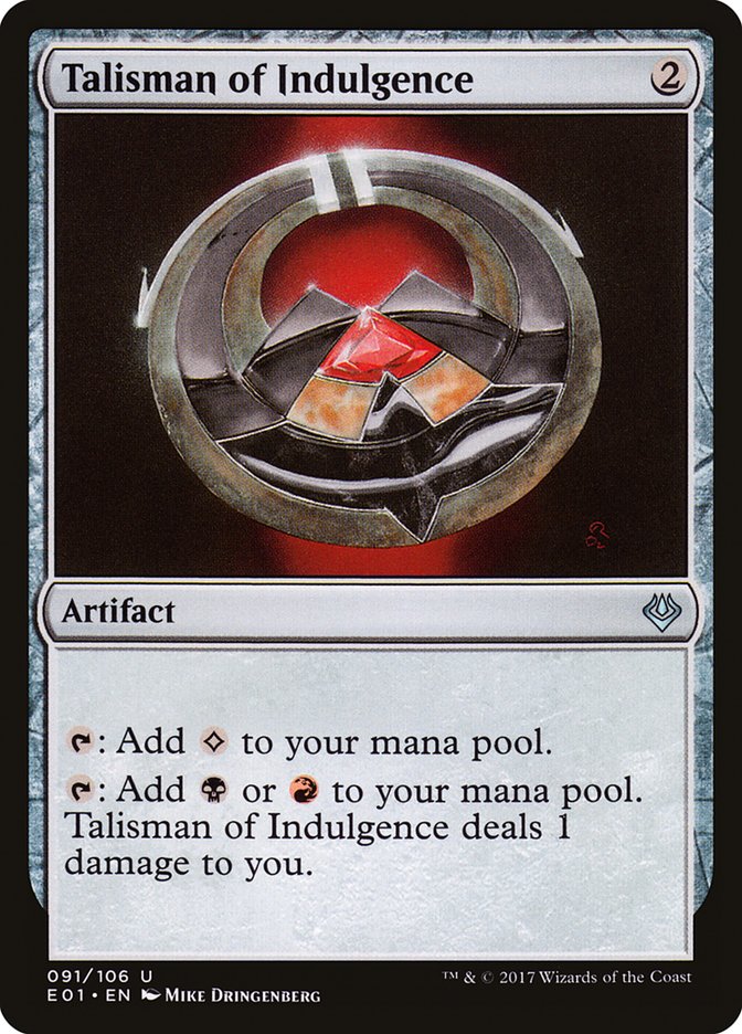 Talisman of Indulgence [Archenemy: Nicol Bolas] | Chromatic Games