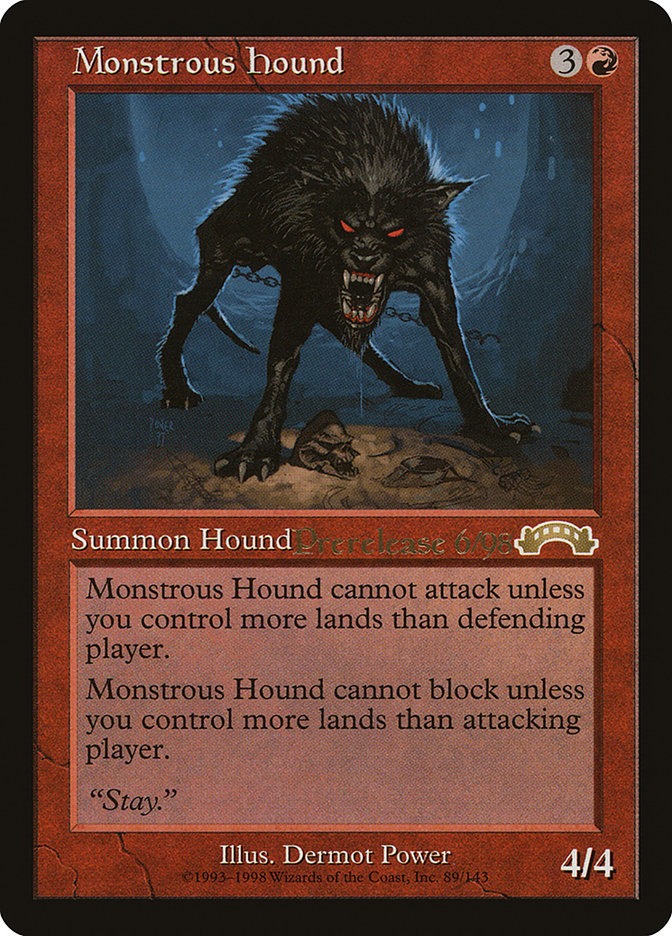 Monstrous Hound [Exodus Promos] | Chromatic Games