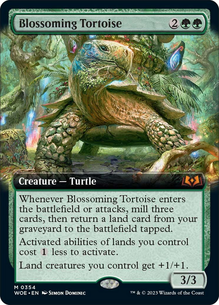 Blossoming Tortoise (Extended Art) [Wilds of Eldraine] | Chromatic Games