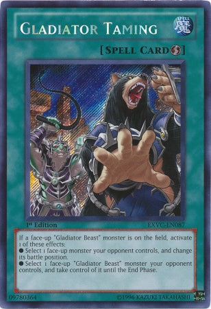 Gladiator Taming [EXVC-EN087] Secret Rare | Chromatic Games