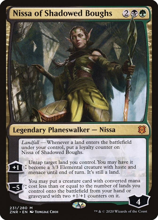 Nissa of Shadowed Boughs [Zendikar Rising] | Chromatic Games