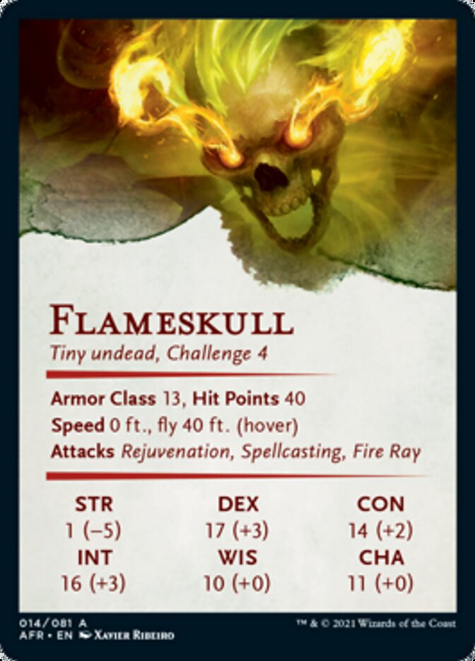 Flameskull Art Card [Dungeons & Dragons: Adventures in the Forgotten Realms Art Series] | Chromatic Games