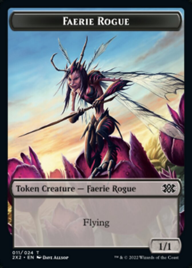 Faerie Rogue // Spirit (008) Double-Sided Token [Double Masters 2022 Tokens] | Chromatic Games