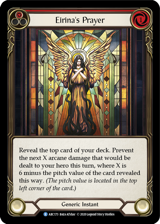 Eirina's Prayer (Red) [U-ARC173] (Arcane Rising Unlimited)  Unlimited Rainbow Foil | Chromatic Games