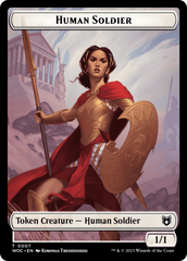 Pirate // Human Soldier Double-Sided Token [Wilds of Eldraine Commander Tokens] | Chromatic Games