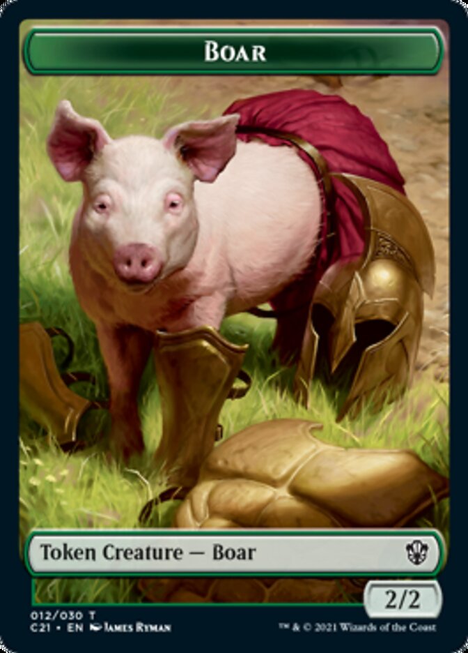 Hydra // Boar Double-Sided Token [Commander 2021 Tokens] | Chromatic Games