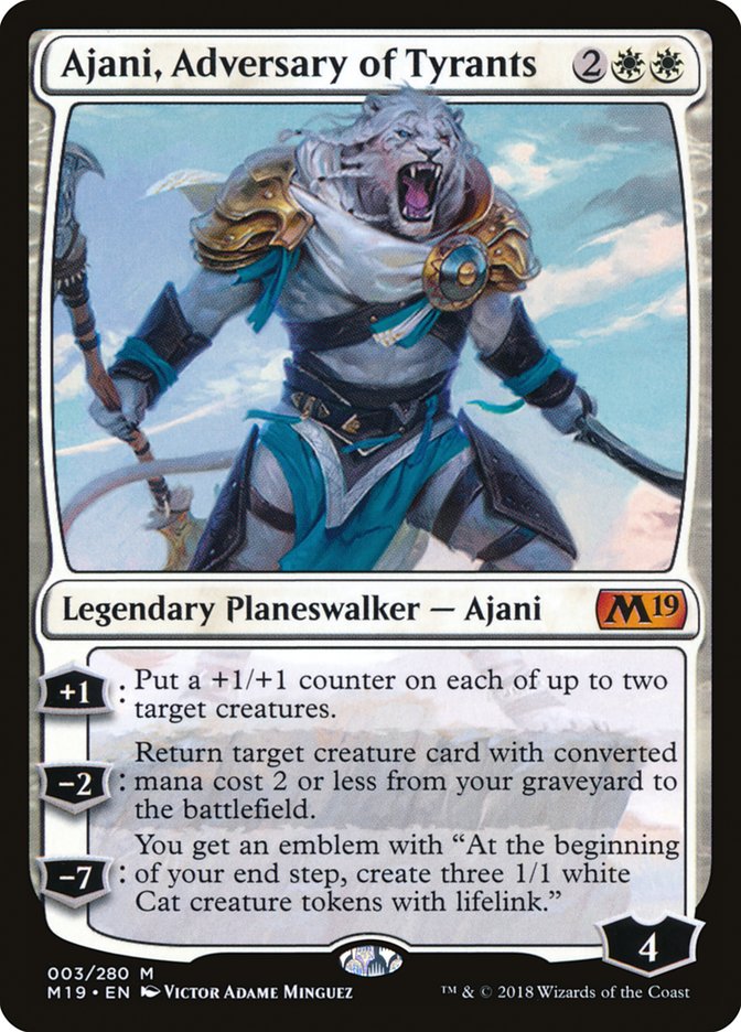 Ajani, Adversary of Tyrants [Core Set 2019] | Chromatic Games