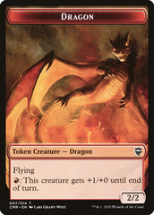 Dragon // Horror Double-Sided Token [Commander Legends Tokens] | Chromatic Games