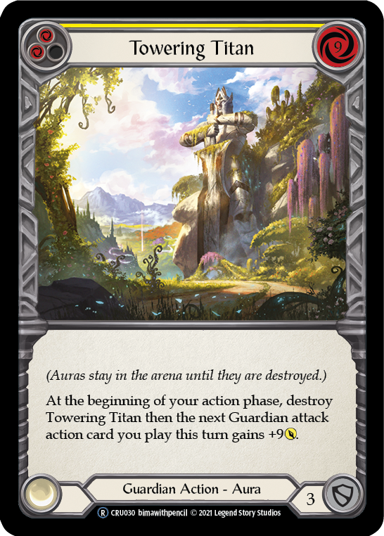 Towering Titan (Yellow) [U-CRU030] (Crucible of War Unlimited)  Unlimited Rainbow Foil | Chromatic Games