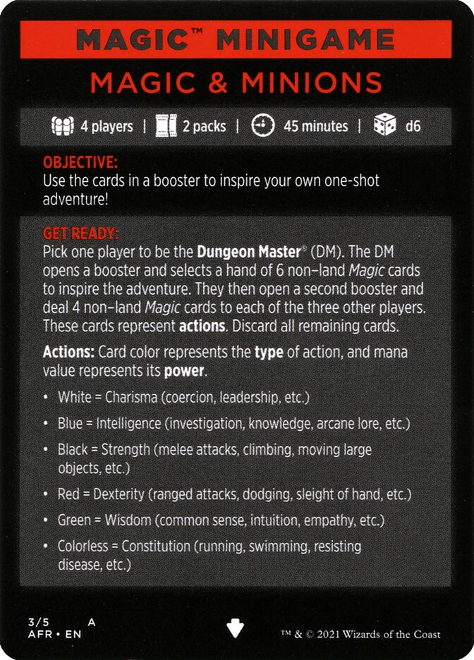 Magic & Minions (Magic Minigame) [Dungeons & Dragons: Adventures in the Forgotten Realms Minigame] | Chromatic Games